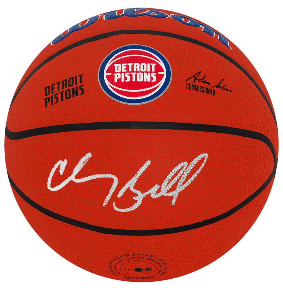 BILBSK201 Chauncey Billups Signed Detroit Pistons Logo Wilson NBA Basketball