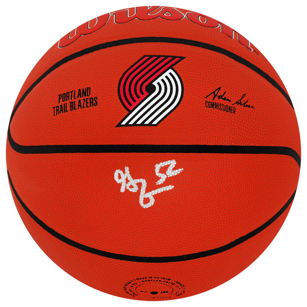 ODEBSK200 Greg Oden Signed Portland Trailblazers Logo Wilson NBA Basketball