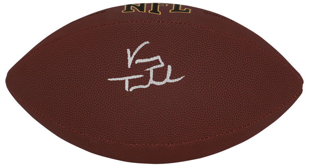 TESFTB305 Vinny Testaverde Signed Wilson Super Grip NFL Football - Full Size