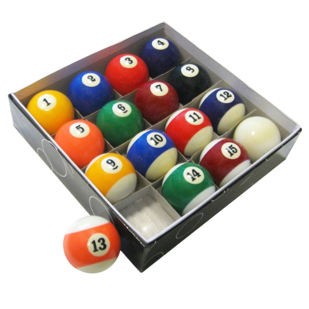 Ng2545 Pool Table Regulation Billiard Ball Set, Multicolor