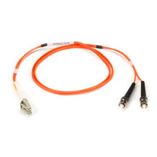 10 m Multimode 50-Micron Duplex Fiber Optic PVC Cable LC-ST 10 m Multimode 50-Micron Duplex Fiber Optic PVC Cable LC-ST