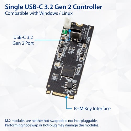 UPC 857426008581 product image for SY-ADA20232 USB 3.2 Gen 2 10 Gbps 1-Port Type-C M.2 22x60 B Plus M key Controlle | upcitemdb.com