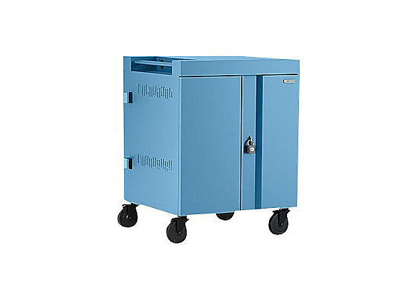 Bretford Tvc32pac-sky Charging Cart Ac For Up To 32 Devices With Back Panel 1.4 W Slots, Sky Blue