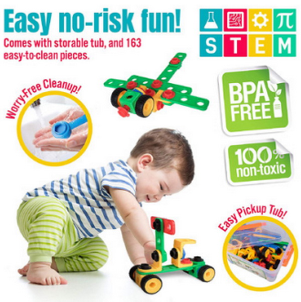 UT-BTZ163-MUL Toyz Boltz Stem Building Set - 163 Piece