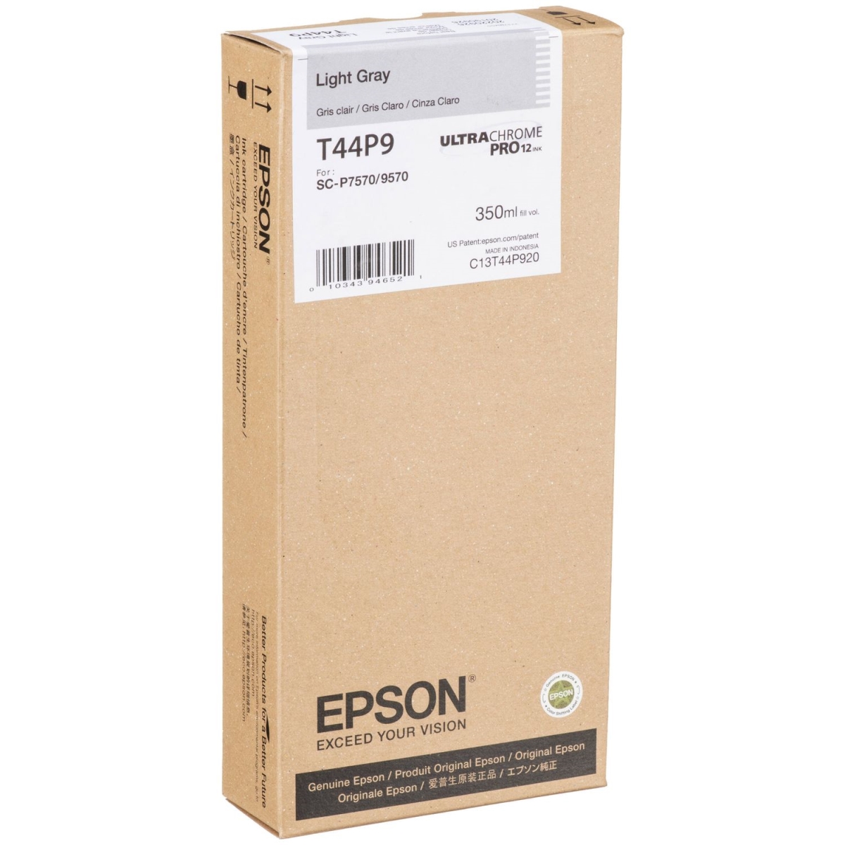 T44P920 UltraChrome Pro12 Ink Cartridge, Light Gray - 350 ml