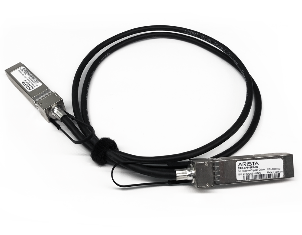 Arista Networks Compatible 10 GBASE-CU SFP Plus to SFP Plus Direct Attach Cable Arista Networks Compatible 10 GBASE-CU SFP Plus to SFP Plus Direct Attach Cable