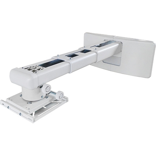Owm3000st Dual Stud Short Throw Wall Mount In White With Telescoping Arm