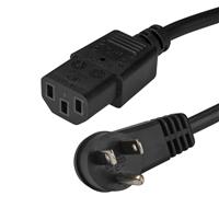 Startech PXTR10115 15 ft. Power Cord Right-Angle NEMA 5-15P to C13 Startech PXTR10115 15 ft. Power Cord Right-Angle NEMA 5-15P to C13