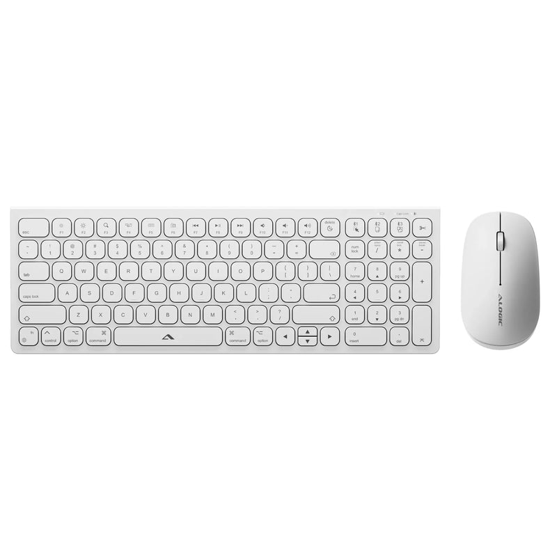 ASKBT2MCWH Echelon Compact USB-C Rechargeable Bluetooth Keyboard & Mouse Set, White