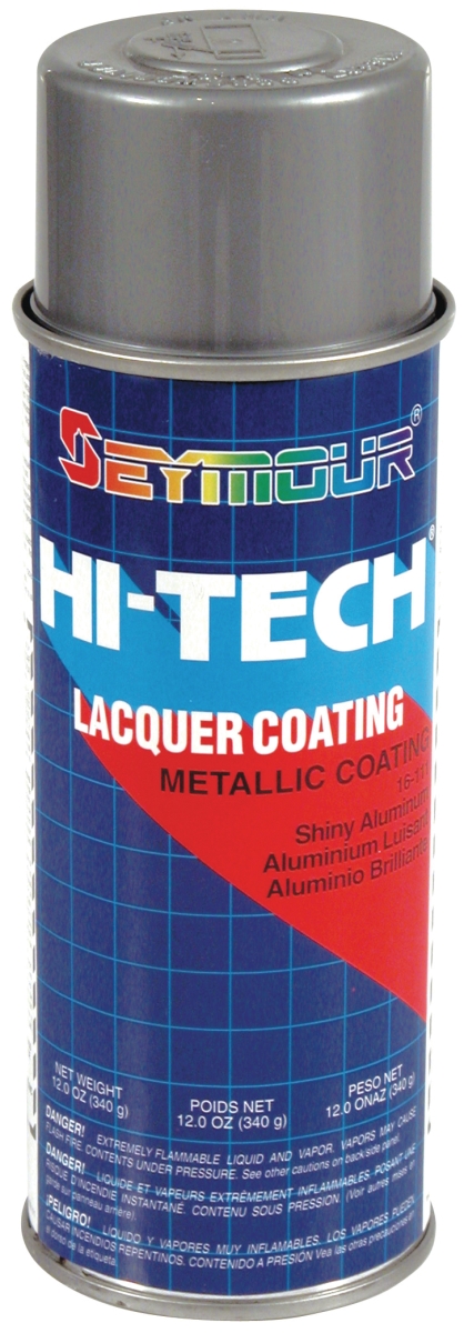 16-111 16 Oz Hi-tech Lacquer Spray Paint, Shiny Aluminum - Pack Of 6