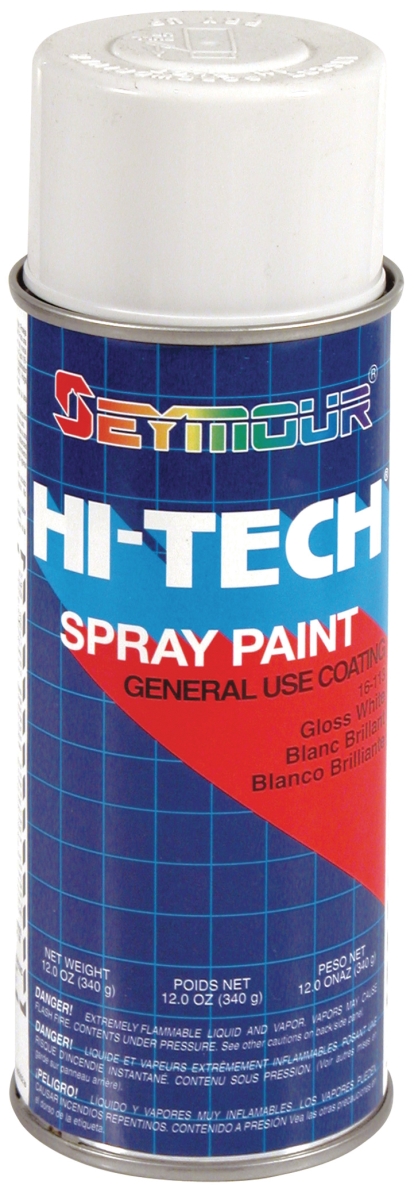 16 Oz Hi-tech Enamel Spray Paint, Gloss White - Pack Of 6