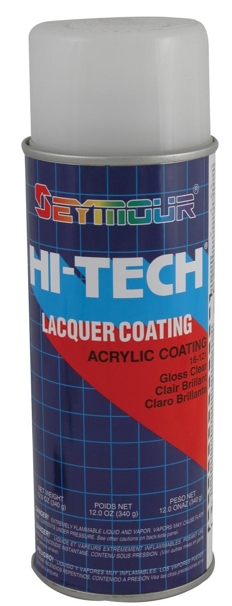 16-121 16 Oz Hi-tech Lacquer Spray Paint, Gloss Clear Acrylic - Pack Of 6