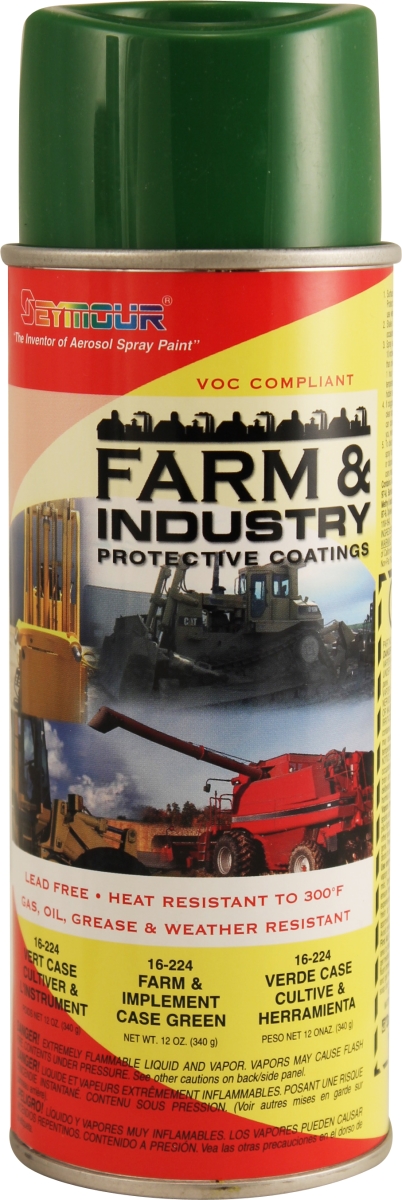 16-224 16 Oz Farm & Industry Enamels High Solids Paint, Farm & Implement - Green - Pack Of 6