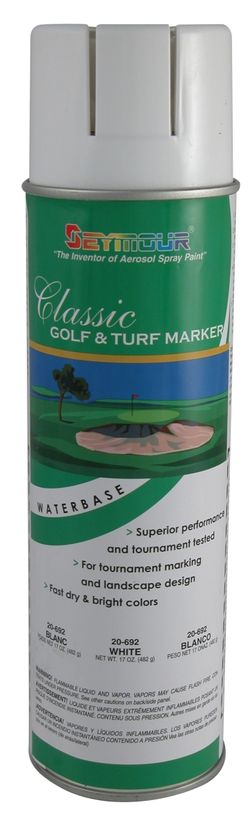 20-692 20 Oz Stripe Waterbase Golf & Turf Marker, Classic White - Pack Of 12