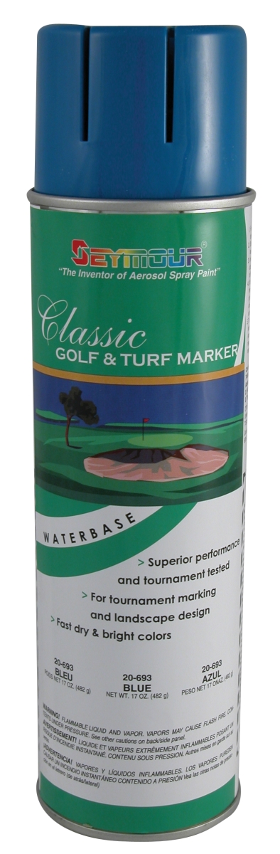 20-693 20 Oz Stripe Waterbase Golf & Turf Marker, Classic Blue - Pack Of 12