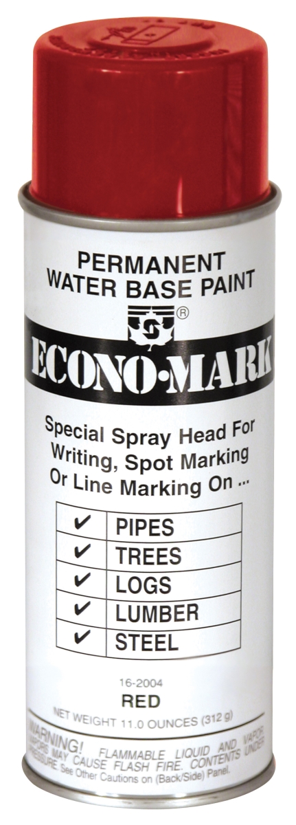 16-2004 16 Oz Waterbase Economical Marking Paint, Red - Pack Of 12