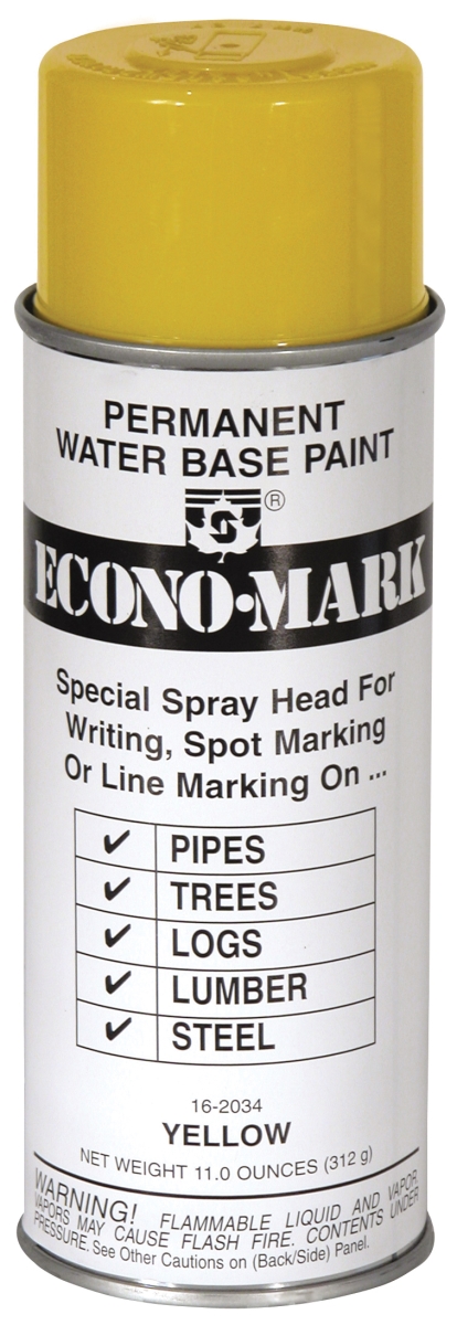 16-2034 16 Oz Waterbase Economical Marking Paint, Yellow - Pack Of 12