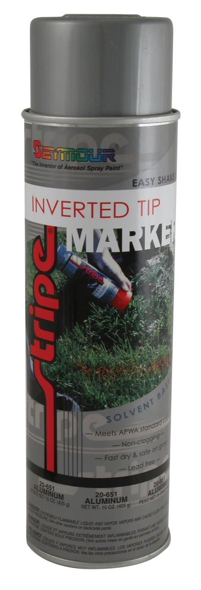 20-651 20 Oz Stripe Inverted Tip Solventbase Marker, Aluminum - Pack Of 12