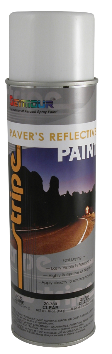 20-780 20 Oz Stripe Inverted Tip Pavers Reflective Marking Paint, Clear - Pack Of 12