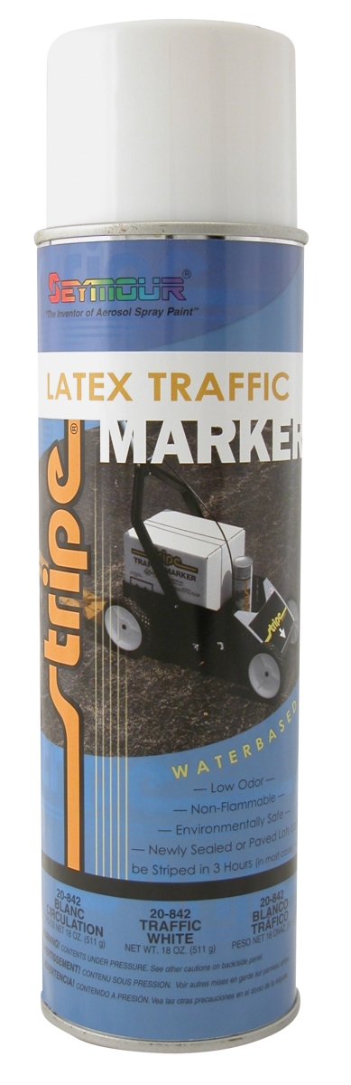 20-842 20 Oz Stripe Latex Traffic Marker, White - Pack Of 12