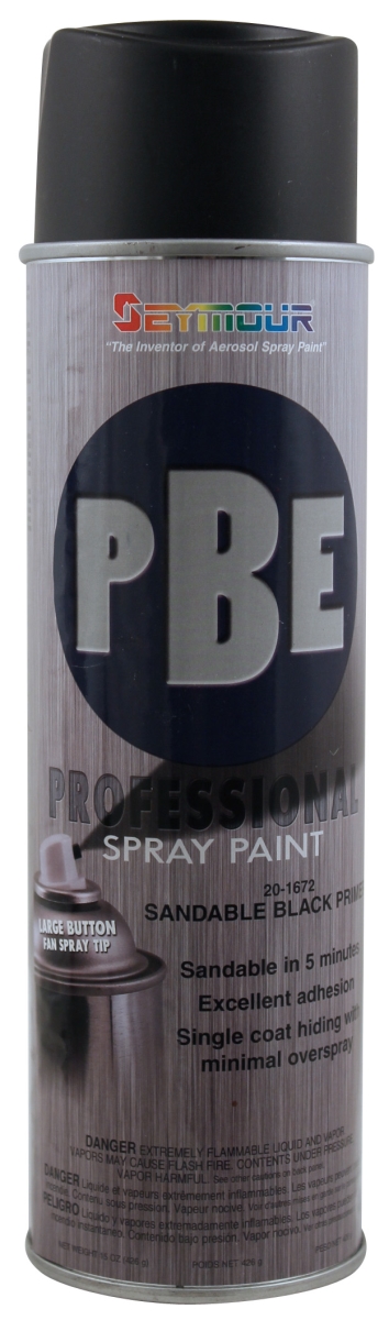 20-1672 20 Oz Pbe Professional Trim Paint, Sandable Black Primer - Pack Of 6