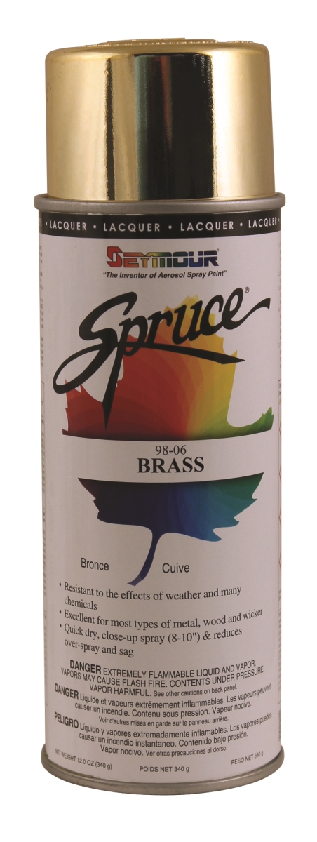 16 Oz Spruce Metallics Spray Paint, Brass - Pack Of 12