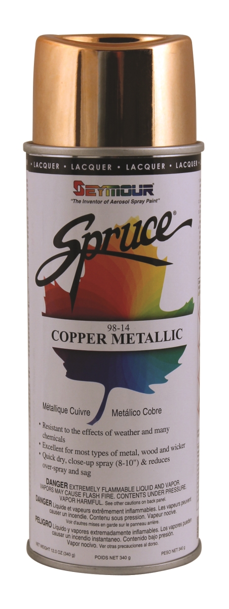 98-14 16 Oz Spruce Metallics Spray Paint, Copper - Pack Of 12