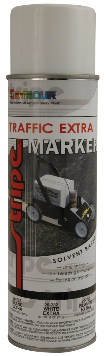 20-782 20 Oz Stripe Extra Traffic Marker, White - Pack Of 12