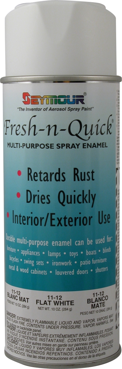 11-12 16 Oz Fresh-n-auick Voc Compliant Spray Paint, Flat White - Pack Of 6