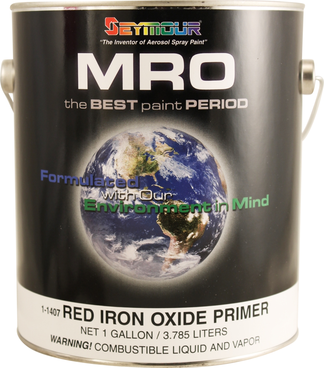 1-1407 1 Gal Mro Industrial Coatings Enamel Paint, Red Iron Oxide Primer - Pack Of 4