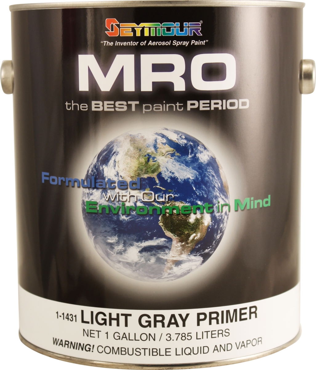 1-1431 1 Gal Mro Industrial Coatings Enamel Paint, Light Gray Primer - Pack Of 4