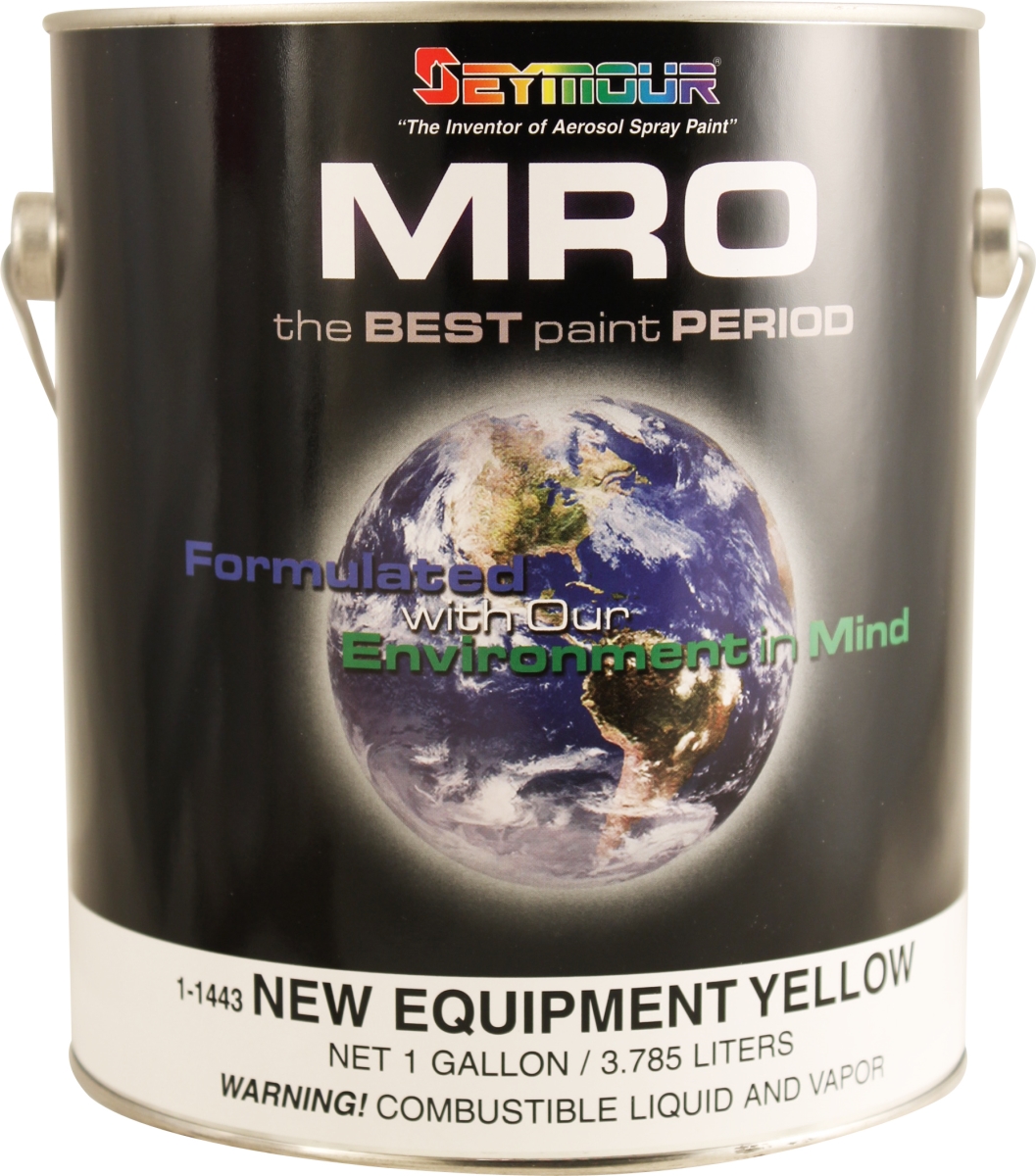 1-1443 1 Gal Mro Industrial Coatings Enamel Paint, New Equipment Yellow - Pack Of 4