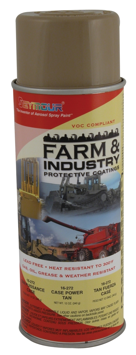 16-272 16 Oz Farm & Industry Enamels High Solids Paint, Power Tan - Pack Of 6