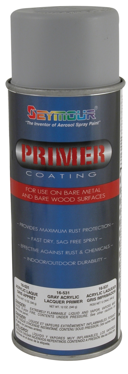 16-531 16 Oz Acrylic Lacquer Gray Sandable Primer - Pack Of 6