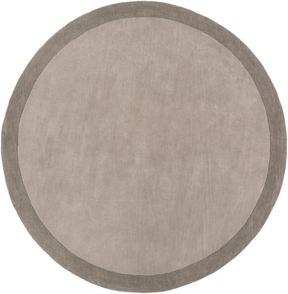 Mds1000-8rd Madison Square Round Area Rug - Medium Gray, Charcoal - 8 Ft.