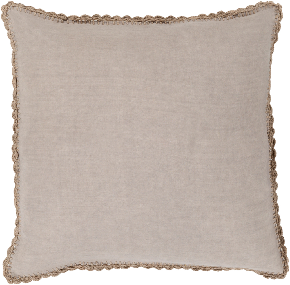El002-2222 Elsa Pillow Cover - Taupe & Taupe - 22 X 22 X 0.25 In.