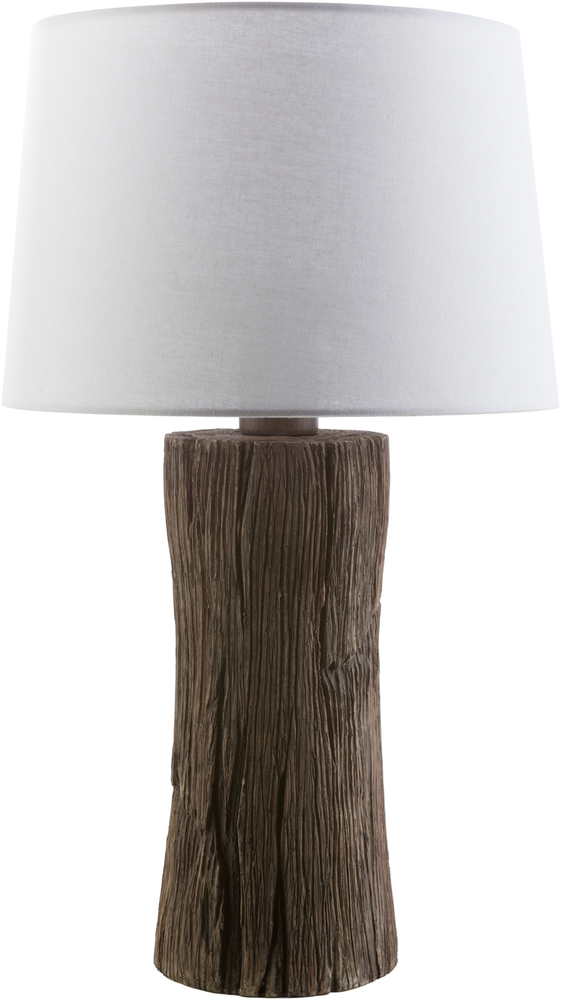 Syc415-tbl Sycamore Table Lamp - White & Dark Brown - 26.5 X 15 X 15 In.
