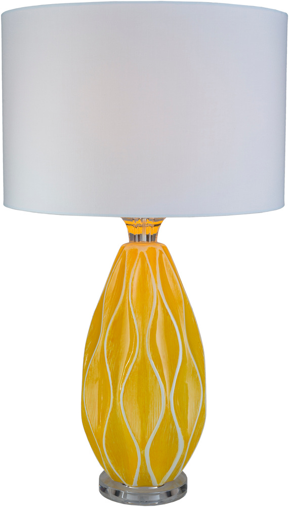 Bth419-tbl Bethany Table Lamp - White & Saffron - 27.5 X 16 X 16 In.