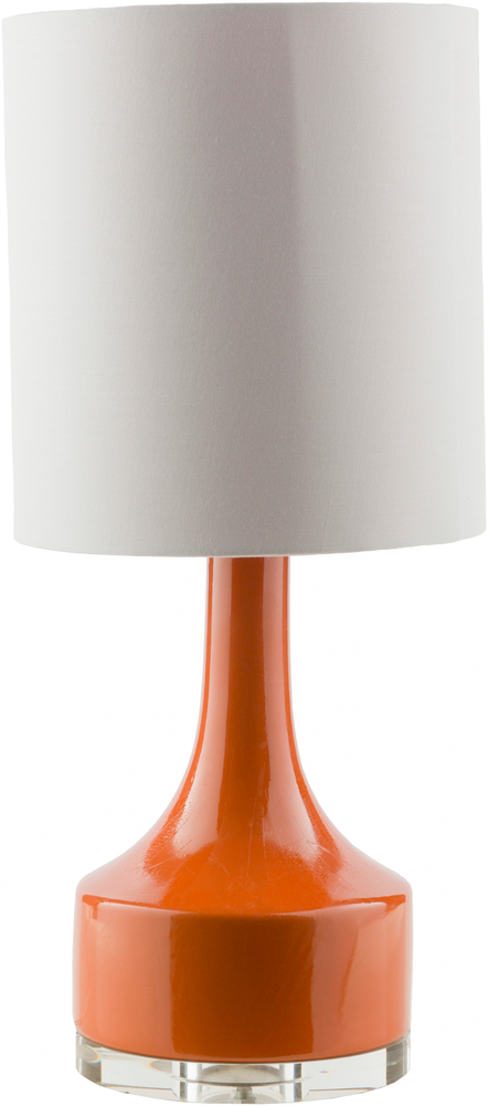 Frr357-tbl Farris Table Lamp - White & Bright Orange - 24.5 X 11 X 11 In.