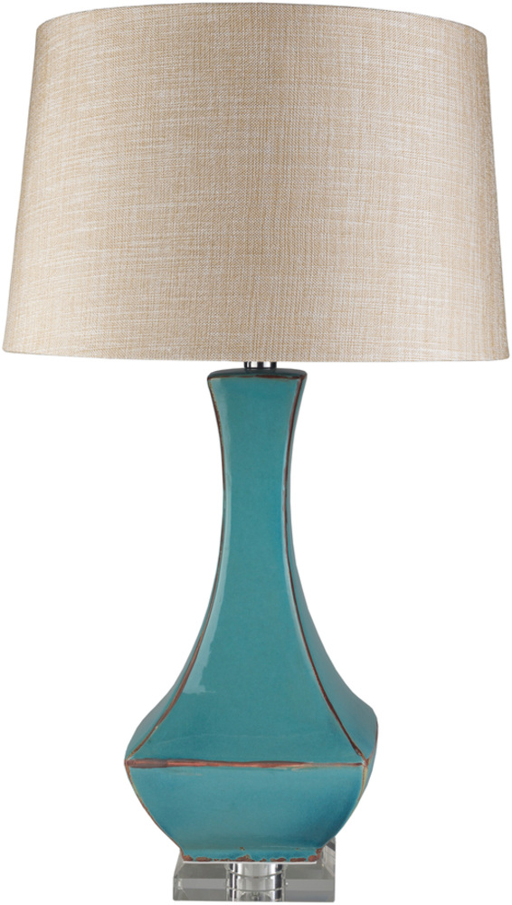 Lmp-1004 Lamp Table Lamp - Ivory & Teal - 32 X 16 X 16 In.