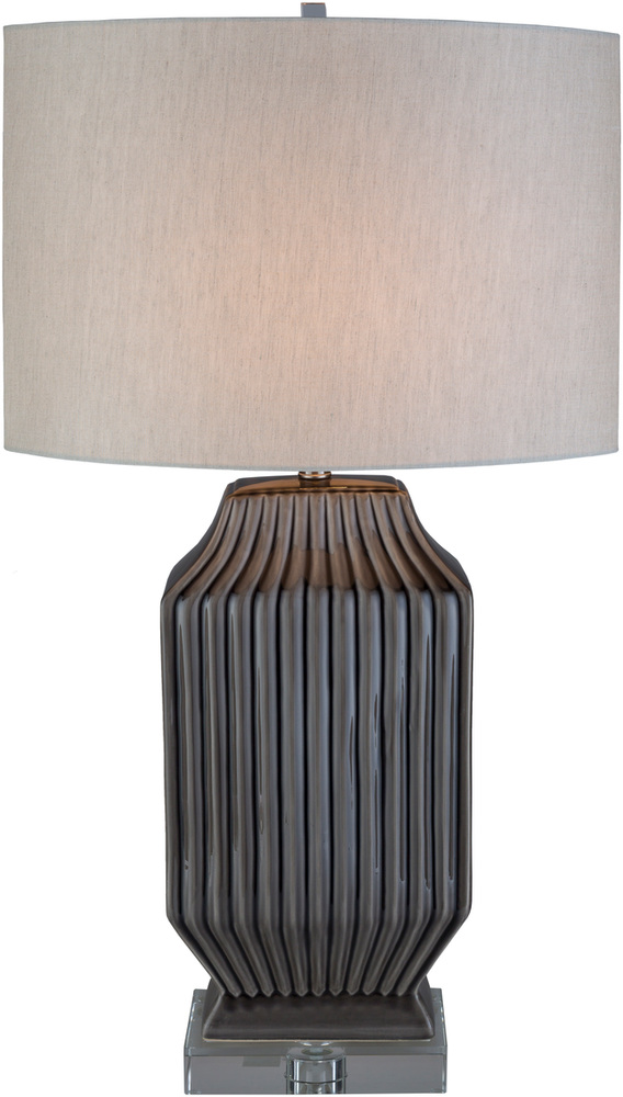 Bke100-tbl Blacklake Table Lamp - Ivory & Taupe - 34.5 X 19 X 11.75 In.