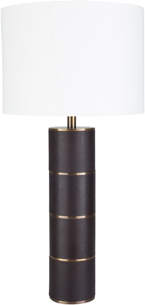 Ads-001 Andrews Portable Lamp - White & Dark Brown - 14 X 14 X 28.5 In.