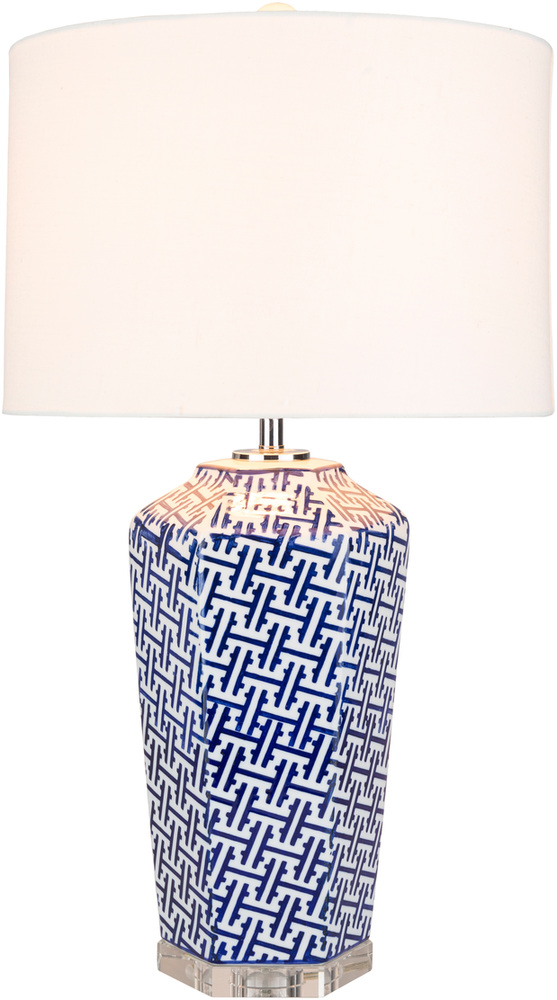 Bct-001 Briarcrest Portable Lamp - White & Sky Blue - 15 X 15 X 27 In.