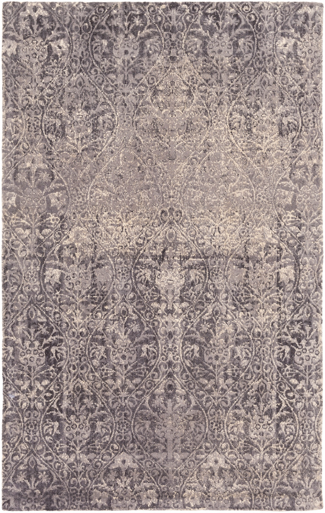 Edt1007-23 2 Ft. X 3 Ft. Edith Rectangle Hand Loomed Medallions And Damask Area Rug, Cream, Medium Gray & Charcoal