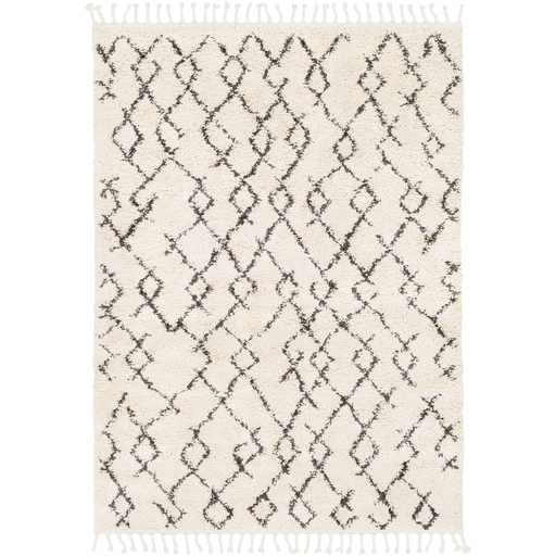 Bbe2301-5373 Berber Shag Global 5 Ft. 3 In. X 7 Ft. 3 In. Rectangle Area Rug, Charcoal & Beige