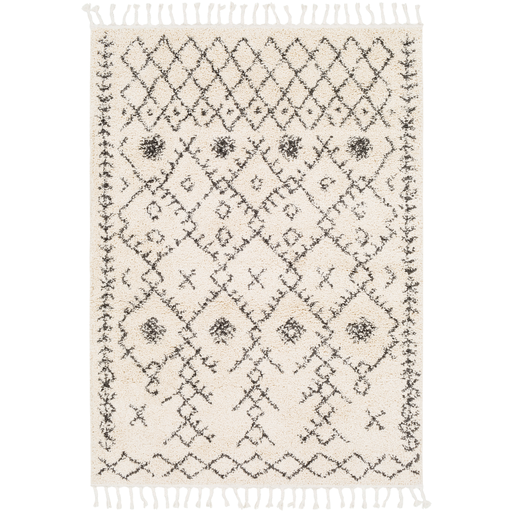 Bbe2302-5373 Berber Shag Global 5 Ft. 3 In. X 7 Ft. 3 In. Rectangle Area Rug, Charcoal & Beige
