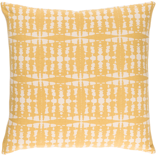 Rdw003-2020 20 X 20 X 0.25 In. Ridgewood Geometric Square Pillow Cover, Bright Yellow & Cream