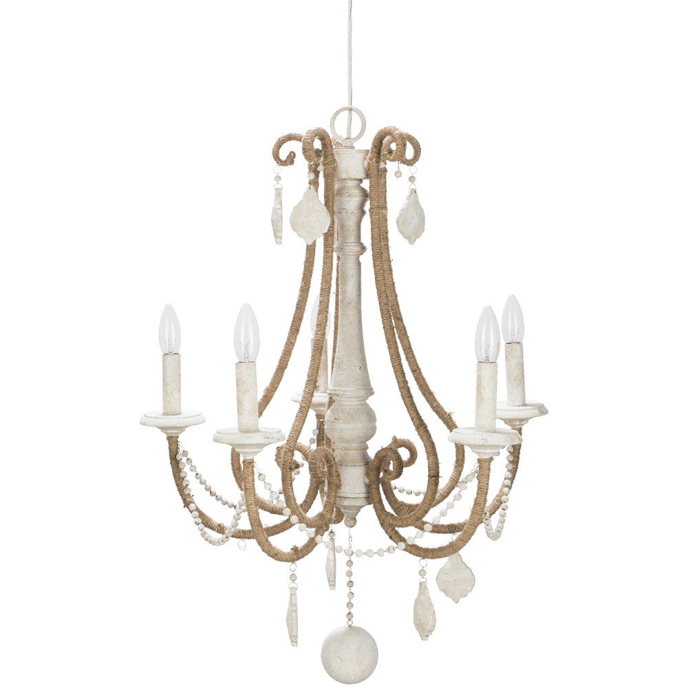 Abo-001 30 X 22.8 X 22.8 In. Ambrose Transitional Chandelier Fixture - Cream, Translucent