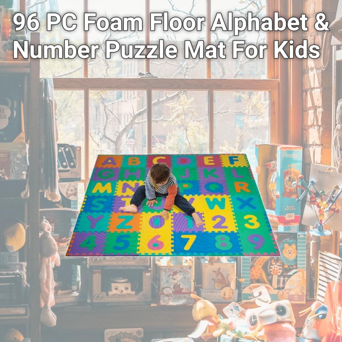 Picture of 96 PC Foam Floor Alphabet & Number Puzzle Mat For Kids
