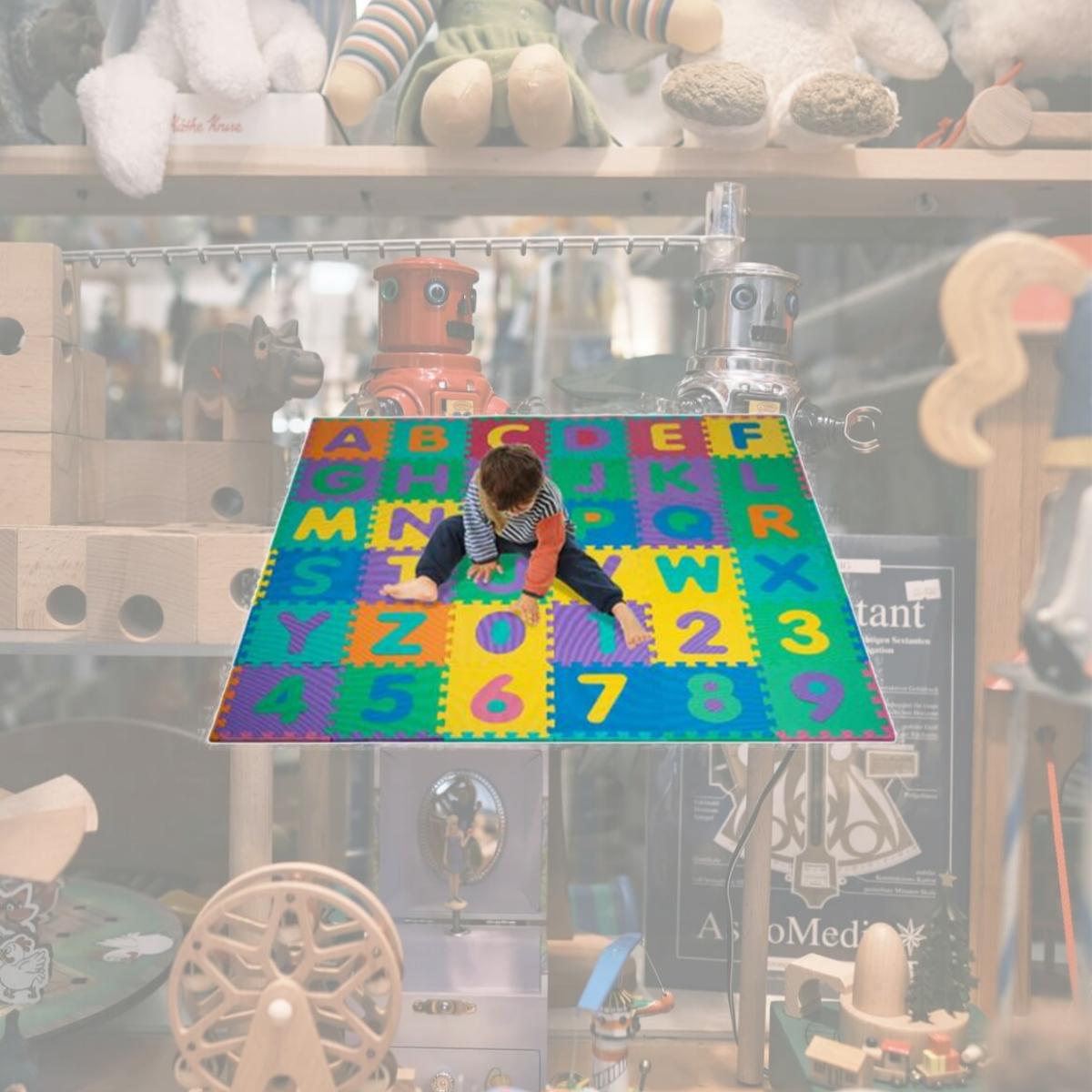 Picture of 96 PC Foam Floor Alphabet & Number Puzzle Mat For Kids